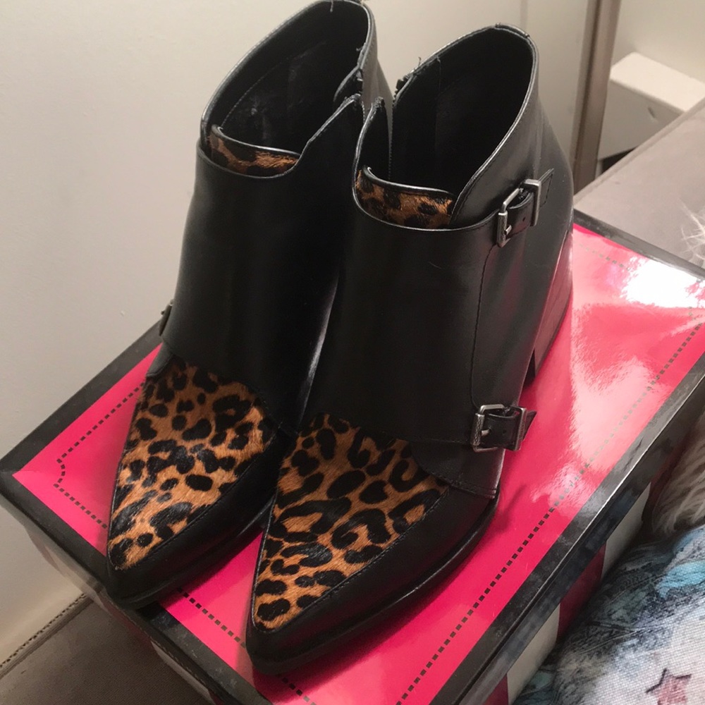 Beautiful Leopard Moto Boots